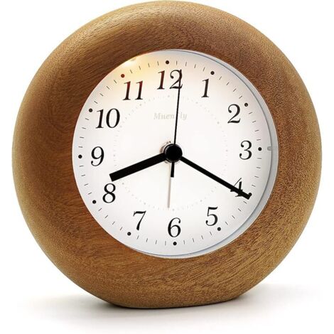 Lot De 2 Réveils Analogiques Silencieux Avec Lumière Et Snooze - Idéal Voyage Et Gros Dormeurs