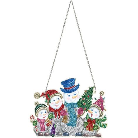 5D Diamant Peinture Ornements, Applique Diamant Noël Pendentif Kit Décoration De Noël Pendentif Artisanat Tenture Murale Mosaïque Art Porte Fenêtre Décoration Ornement (1/5)