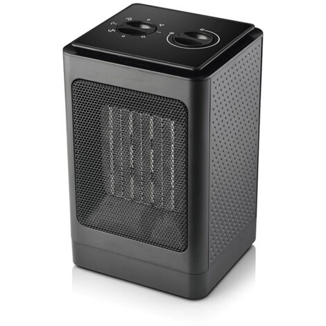 Chauffage soufflant céramique, Radiateur électrique, Chauffage d’appoint, Sécurité renforcée, Puissant, Silencieux, Compact 15x14x24cm (1/3)