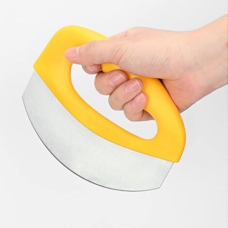Spatule à pâte Couteau à découper Bol à découper - Coupe-pâte Couteau rotatif Couteau à roue en acier inoxydable Coupeur de cuisine rond Coupe-pizza Coupe-pâtisserie Artifact Chopper (1/5)