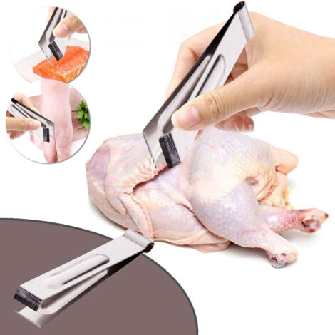 1 paquet pince à épiler en acier inoxydable pince à épiler extracteur pince à épiler en arête de poisson outil de gadget de cuisine (1/5)
