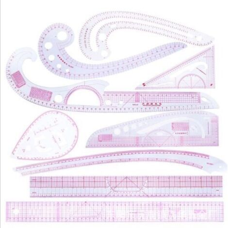 Ensemble de 9 couture règle courbe française mesure vêtement sur mesure modèle de dessin artisanat ensemble d'outils accessoires de Machine à coudre (1/5)