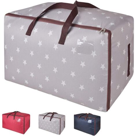 100L Sacs pour vêtements, étanche épais surdimensionnée Organiseur Sac de Rangement, Sac de Voyage- Gris (1/4)