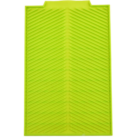 Tapis d'égouttage, fond d'évier pour la vaisselle, Plastique, 39 x 25 cm(vert) (1/4)