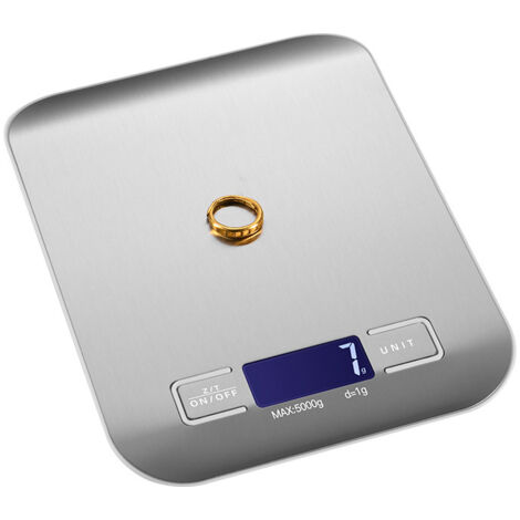 Balances électroniques rechargeables en acier inoxydable, pour la cuisine, pour la cuisson (1/5)