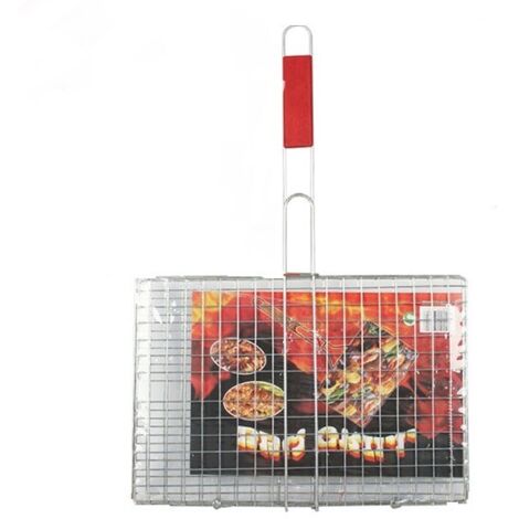 Outils de barbecue d'agrafe de barbecue de barbecue de poissons grillés d'acier inoxydable Neuf burgers 63x40x30cm (1/5)