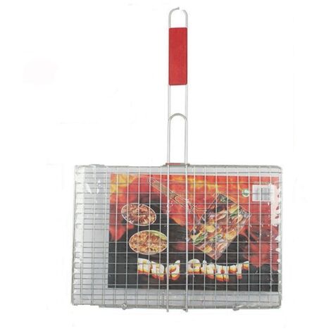 Outils de barbecue d'agrafe de barbecue de barbecue de poissons grillés d'acier inoxydable Gros six hamburgers 59,5 x 34 x 22,5 cm (1/5)