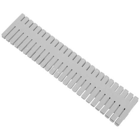 Organisateur de Tiroir,24 pièces diviseurs de tiroir, réglables,séparateurs de Compartiment de Grille de tiroir pour sous-vêtements, Chaussettes, Fournitures de Bureau etc. (gris)32cmx7cm (1/4)