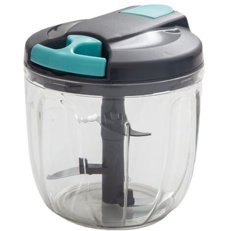 Hachoir manuel 5 secondes, 900 ml, Hacher, découper, mixer, Légumes, Noix, Oignons, Lames en acier inoxydable, Cuisine rapide et facile (1/5)