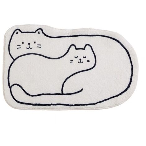Tapis de salle de bain absorbant pour animaux de compagnie, mignon, antidérapant, en peluche douce, paillasson pour l'entrée de la chambre à coucher (1/5)