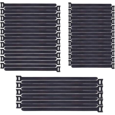 Attache Cable,Lot de 50 Serres-câblesAutoagrippantes Réglables Réutilisables - 3 Tailles-noir (1/5)