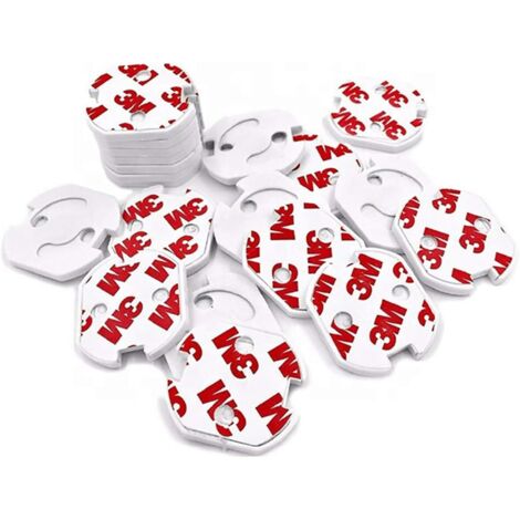 20 pièces produits de sécurité pour bébé prise de courant housse de protection européenne protection d'isolation prise anti-choc électrique trou rond housse de protection-blanc 3.7x3.3cm (1/5)