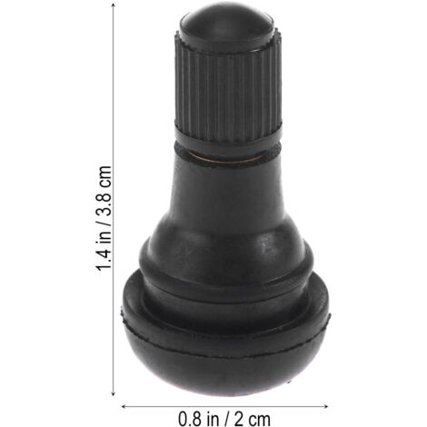 8 Valves De Pneu En Métal Noir - Universelles, Diamètre 11.3mm, Longueur 45mm, Pour Jantes Aluminium - 5