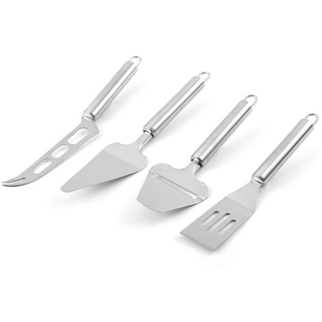 Ensemble de 4 pièces en acier inoxydable pelle à pizza pelle à gâteau pelle triangulaire pelle à fromage outils de cuisson (1/4)