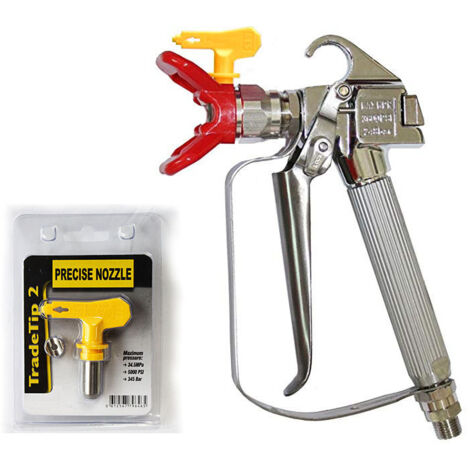 Pistolet pulvérisateur sans air, outil de guidage de peinture au carbure, pulvérisateur sans air, accessoire d'alimentation universel 3600 psi (1/5)
