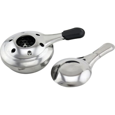 Brûleur à alcool, brûleur d'alcool pour fondue, brûleur à alcool gélifié, Acier Inoxydable, 15,5 x 9,9 x 4,8 cm (1/5)