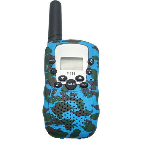 Walkie-talki pour enfants, 1 pièces, émetteur-récepteur de téléphone portable, Radio, intercom, 6KM, Mini jouets, talkie-walkie, cadeaux, tablette pour garçons et filles(bleu) (1/5)