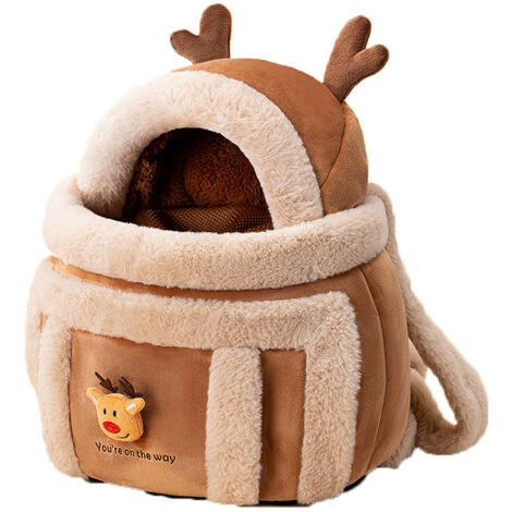 Sac à dos de transport pour animaux de compagnie, sac d'hiver chaud pour chien, sac de voyage Portable pour chiot, chat, Double épaule (1/5)
