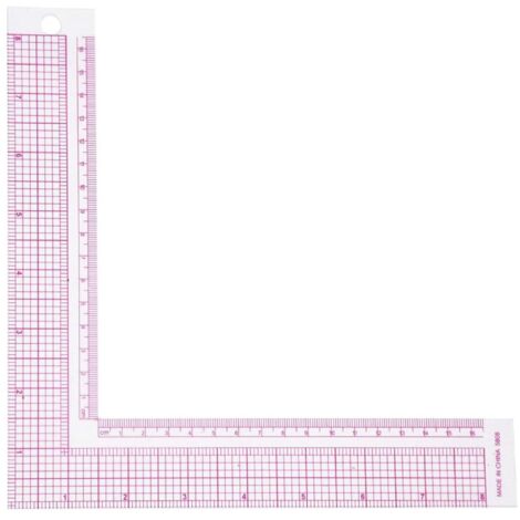 2 Pcs L-Forme Carrée Règle D'angle,Règle de Mesure de Couture,Règle à Angle de 90 Degrés en Forme de L Accessoires de Couture,Dessin en L Couture,Outil de Fabrication-15cm (1/4)