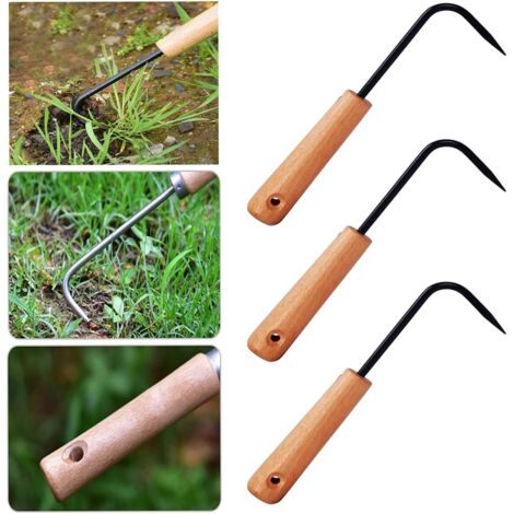 Outil de Suppression des Mauvaises Herbes 3PCS Outils de Désherbage Outils De Jardinage Ensemble pour Creuser la Transplantation de Pelouse de Jardin (1/5)