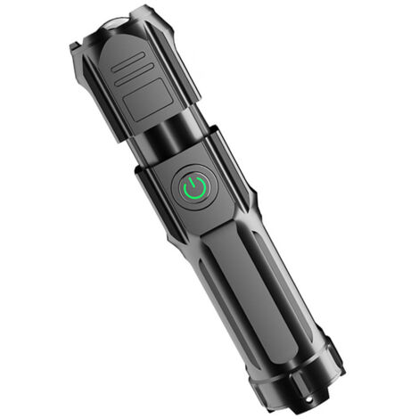 Lampe de poche puissante à Zoom télescopique, nouveau Style, petit projecteur Portable à charge USB, lampe d'éclairage extérieur à longue portée 1pc (1/5)