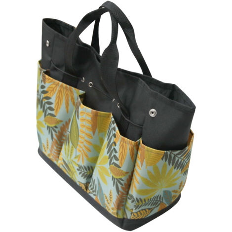 Sac à outils grande capacité sac de rangement pour outils de jardinage sac de rangement pour plantation de fleurs et de couleurs - fleur jaune (1/5)