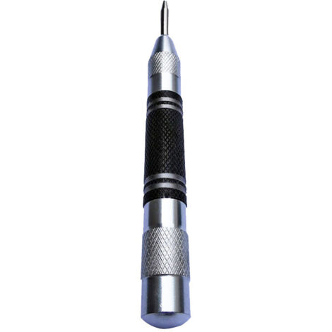Perforateur central automatique, 5 pouces (environ 12,7 cm) perforateur central à ressort en acier robuste avec outil de poinçonnage à tension réglable pour métal - Bois - verre - plastique, 2pcs (poi (1/5)