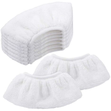 8 PCS Nettoyage à la Vapeur en Microfibre Lingette Balai Vapeur karcher Bonnette Microfibre Chiffon pour Buse à Main Universel Serpillière Remplacement pour Nettoyeur Vapeur SC2 SC3 SC4 SC5 (1/5)