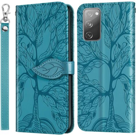 Coque pour Samsung Galaxy S20 FE 5G, Premium en Cuir PU Étui Portefeuille à Rabat Housse avec Fermeture Magnétique, 6.7 Pouces(bleu) (1/5)