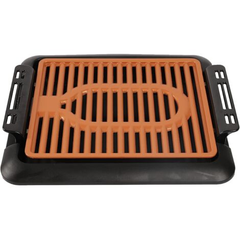Barbecue électrique intérieur, barbecue électrique non - fumeur grille - pain, thermostat automatique, plaque chauffante avec égouttoir (norme Euro 220V) (1/5)