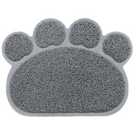30 x 40cm multicolore mignon animal de compagnie chien chat chiot bol nourriture eau napperon tapis PVC forme de griffe 1pc (gris) (1/5)