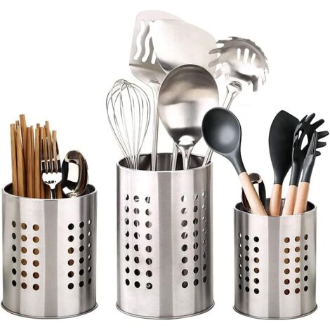 Porte - couverts antirouille, porte - couverts, cuisine porte - couverts en acier inoxydable pour organiser le comptoir de cuisine et porte - couverts 3pcs (petit 12 x 15 élargi, modèle commun 10 x 16 (1/5)