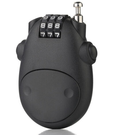 Nouvelle serrure antivol vélo moto casque câble acier serrure à combinaison rétractable (1/5)