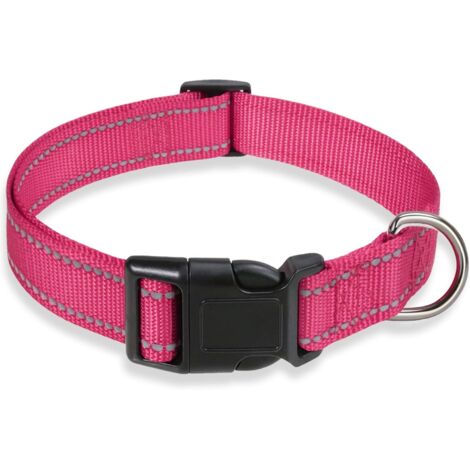 Collier de chien réfléchissant avec fermeture velcro réglable en nylon de sécurité pour chiens de petite et moyenne taille, 1pc (D Style Rose, large)
S1.5 x 40cm 24g) (1/5)