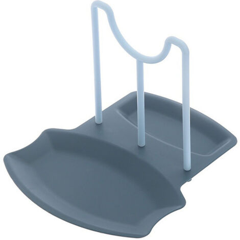 Ustensiles de cuisine cuillères de ménage, baguettes, spatule, vadrouille, support de rangement de cuisine, support de couverture de casserole multifonction, support de cuisson, bleu foncé (1/4)