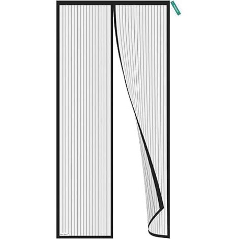 Porte de balcon professionnelle 70x200cm moustiquaire, porte de balcon moustiquaire noire, perçage sans rideau magnétique, anti-moustiques, profitez de l'été (1/5)