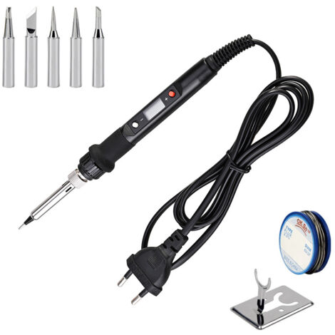 Fer à souder électrique à température réglable 80W 220V, outils de réparation de soudure, 110V LCD (1/4)