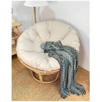 Coussins ronds capitonnés, épais et de couleur unie, pour chaises, sols et sièges de jardin(Beige,70 x 70 cm)