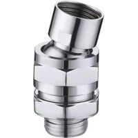 Pommeau de douche pluie rotule réglable pommeau de douche pommeau de douche en laiton aérateur de douche raccord pour pommeau de douche raccord de douche G 1/2 chrome poli,