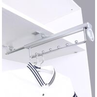 Heavy Duty Porte-vêtements extractible Porte Pantalon Cintre Coulissant,penderie telescopique,Rail de Suspension pour Armoire à vêtements