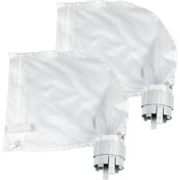 Lot de 2 Sacs Filtrants pour Nettoyeur de Piscine Convient pour Polaris360 et 380 Nettoyeur de Piscine Design Zippé et Réglable en Blanc