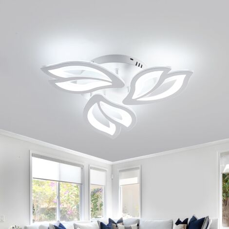 Plafonnier Led Moderne, Creative 5 Têtes Lampe De Plafond 40w 4500lm, Luminaire Plafonnier En Acrylique Pour Salon, Cuisine, Chambre À Coucher Et Couloirs, Lumière Blanche Froide 6500k [Classe Énergét (1/5)