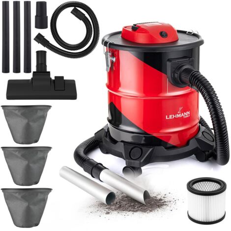 Aspirateur Industriel 2000w - Aspirateur À Cendres Pour Cheminée Avec Double Filtre - Réservoir En Acier Inoxydable De 20 L - Filtre Hepa - Fonction Soufflerie - Rouge Et Noir (1/5)