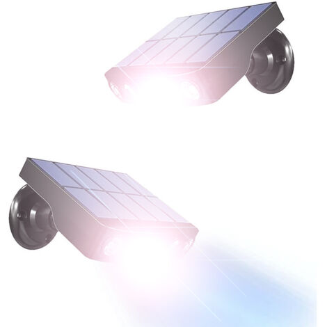 Lot de 2 appliques solaires extérieures avec détecteur de mouvement – Étanchéité IP65 – Éclairage 360° – Technologie FH5.0 pour fonctionnement continu