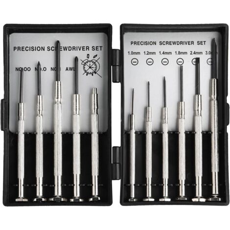 Tournevis de précision 11 en 1 – mini tournevis avec embout magnétique, set de tournevis lunettes pour réparation de montres, téléphones et appareils électroniques (1/5)