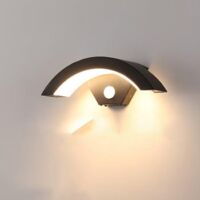 Applique Murale Led Avec Détection De Mouvement, 18w, Ip65, Forme De Lune, Pour Jardin, Terrasse Et Entrée