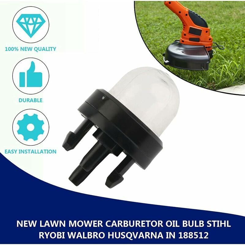 10 Ampoules D’amorçage De Carburant 188-512 – Compatibles Stihl, McCulloch, Echo Et Autres Outils De Jardin