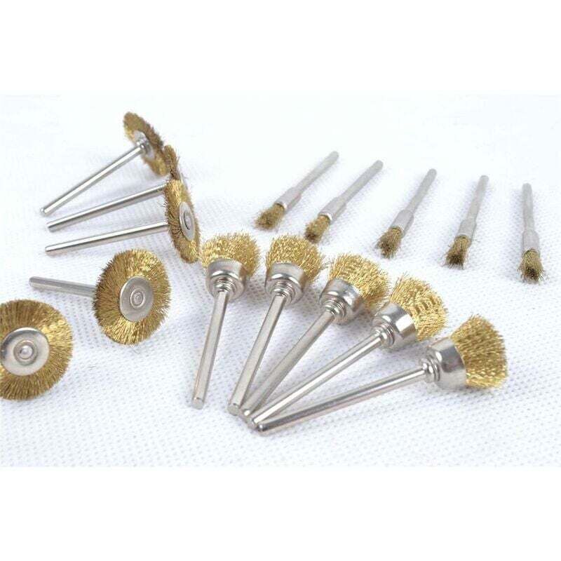 SJLERST 30pcs Ensemble De Brosses Métalliques, Roues De Polissage De Brosse En Fil Dacier En Laiton Kit Complet Pour Outils Rotatifs Dremelfil Dacier Inoxydable 72017065