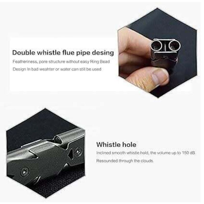 UYVPAER Lot De 2 Sifflets D'Urgence En Titane Et Polyester