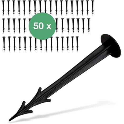 Lot de 50 piquets de Fixation pour Jardin pour la Fixation des Tissus Anti Mauvaises Herbes (1/4)